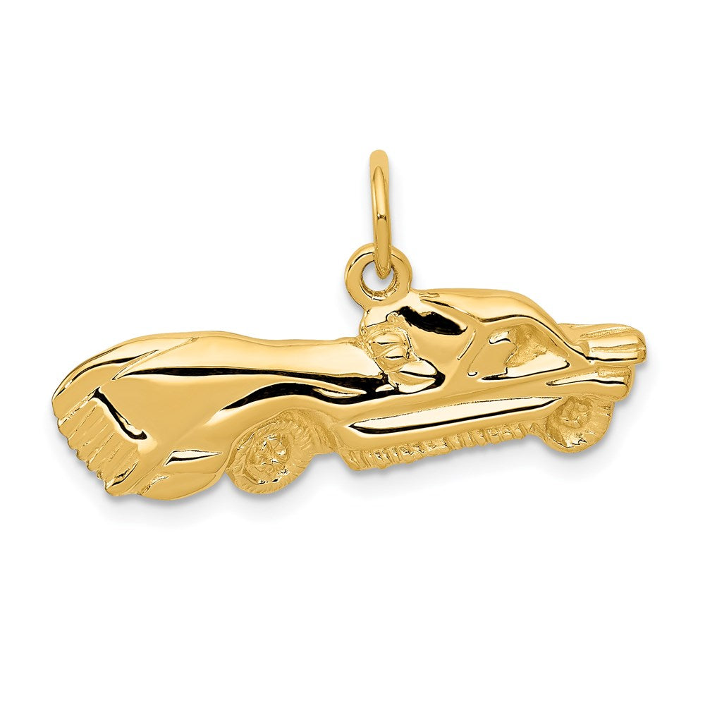 14k Sports Car Charm, 15 x 30 mm