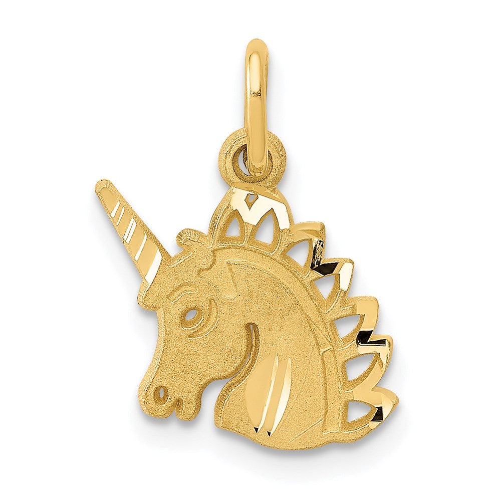 14k Unicorn Charm, 16 x 13 mm
