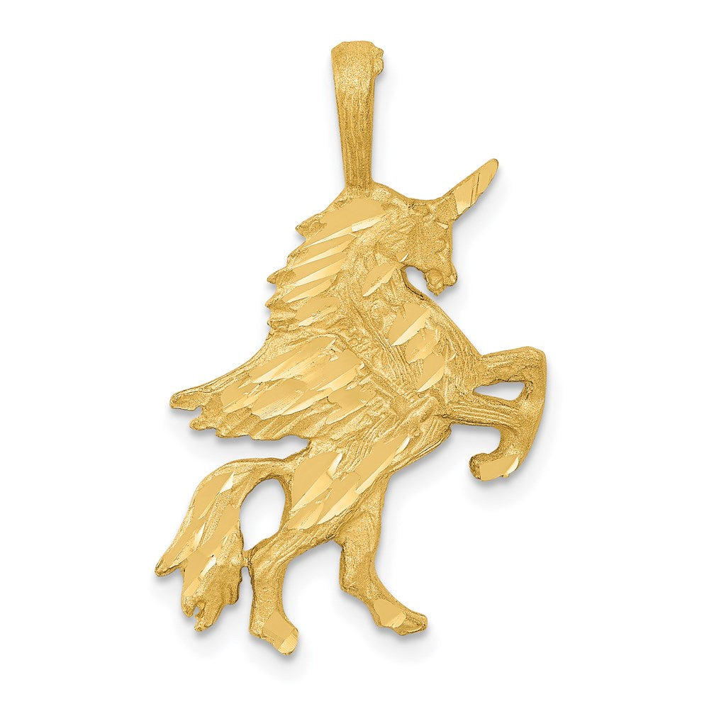 14k Unicorn Charm, 28 x 19 mm