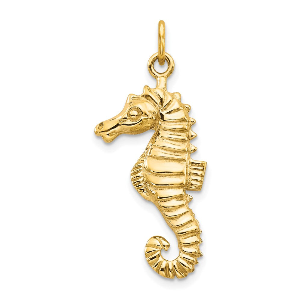 14k Seahorse Charm, 32 x 13 mm