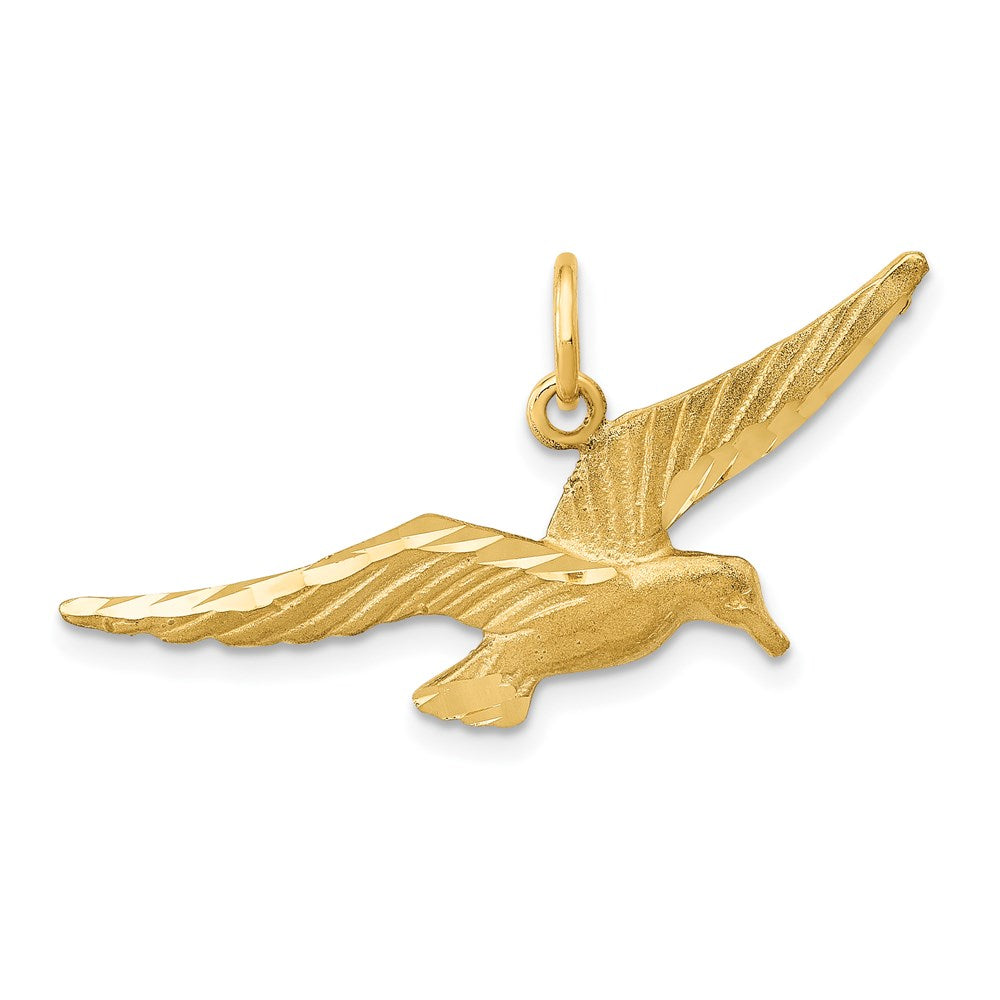 14k Seagull Charm, 16.5 x 30 mm