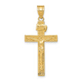 14k INRI Crucifix Pendant, 37 x 17 mm