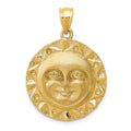 14k Sun Charm, 29 x 22 mm