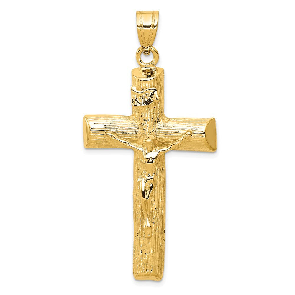 14k Large Crucifix Tree Pendant, 54 x 30 mm