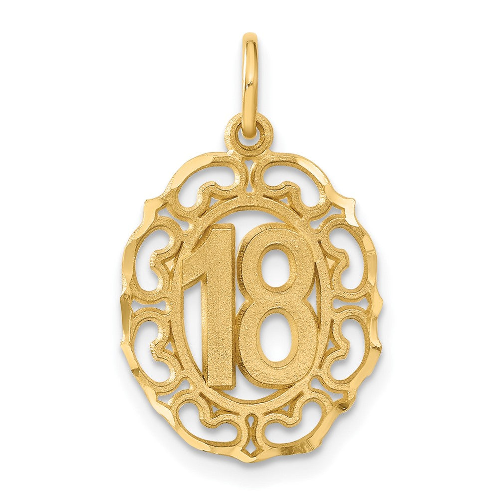 14k 18 in Oval Pendant, 25 x 14 mm