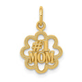 14k #1 MOM Charm, 17 x 6 mm