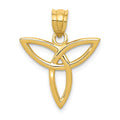 14k Trinity Symbol Charm, 25 x 20 mm