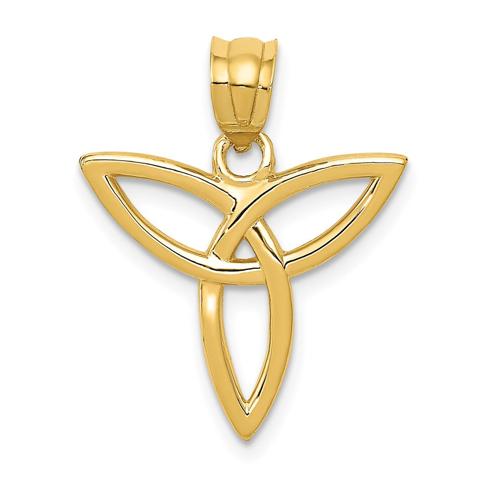14k Trinity Symbol Charm, 25 x 20 mm