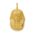 14k Satin Diamond-cut King Tut Charm, 21 x 11 mm