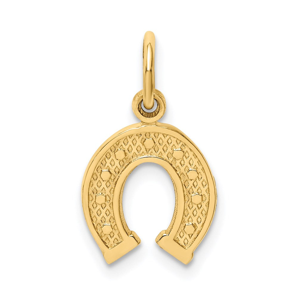 14k Horseshoe Charm, 20 x 10 mm