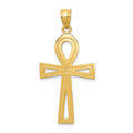 14k Ankh Cross Charm, 39 x 19 mm