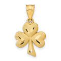 14k Shamrock Charm, 22 x 12 mm