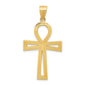 14k Large Ankh Cross Pendant, 45 x 24 mm