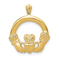 14k Claddagh Pendant, 22 x 17 mm
