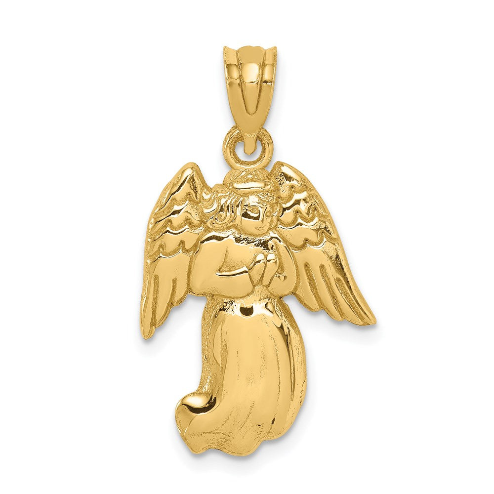 14k Polished Angel Charm, 30 x 17 mm