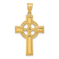 14k Celtic Cross Pendant, 34 x 20 mm
