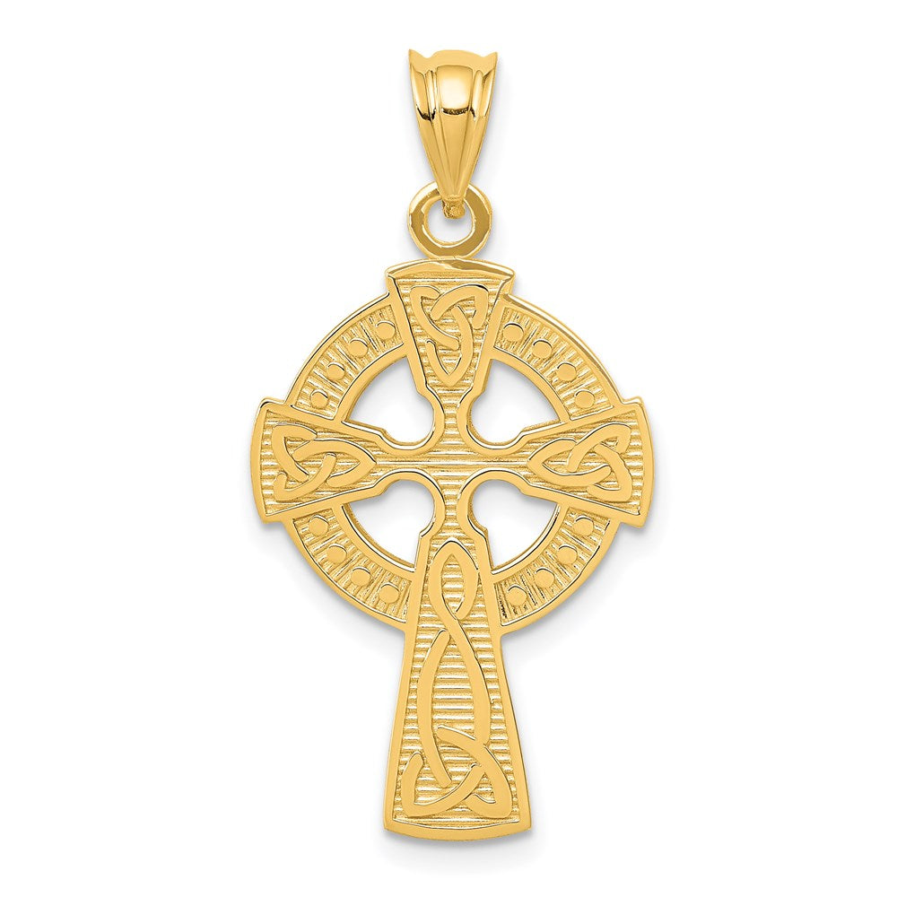 14k Celtic Cross Pendant, 33 x 17 mm, 1.88 g