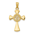 14k Celtic Cross Pendant, 33 x 17 mm, 1.08 g