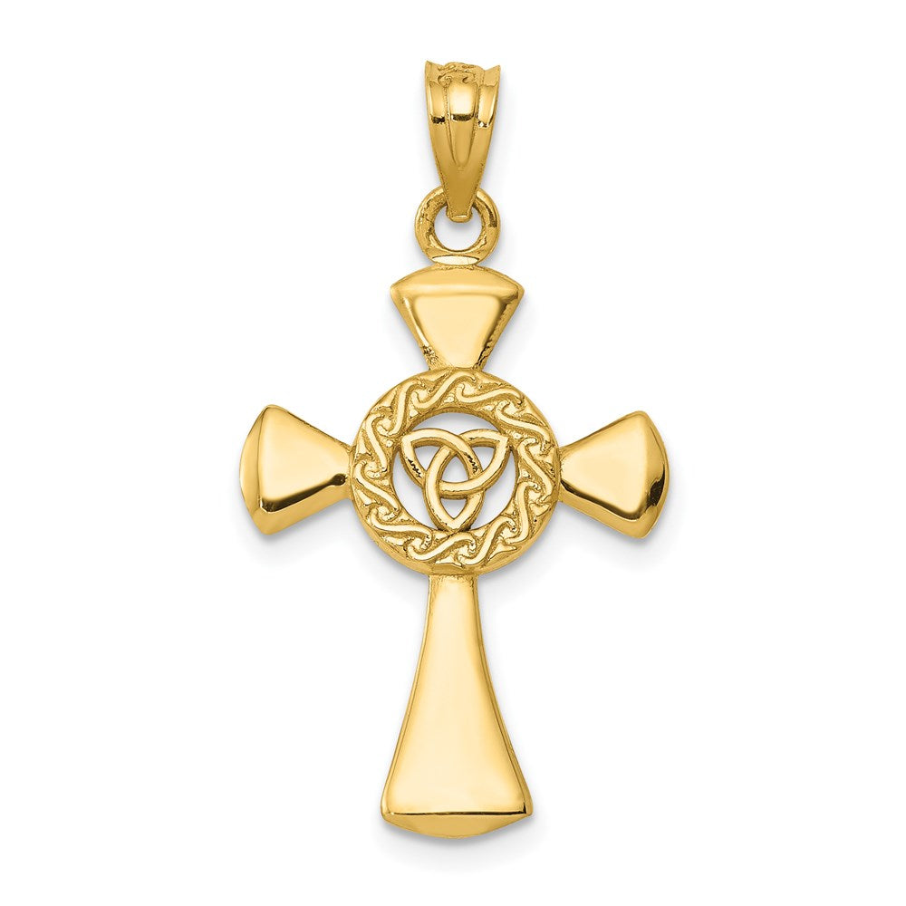 14k Celtic Cross Pendant, 33 x 17 mm, 1.08 g