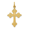 14k Fleur De Lis Cross Pendant, 30 x 16 mm, 1.04 g