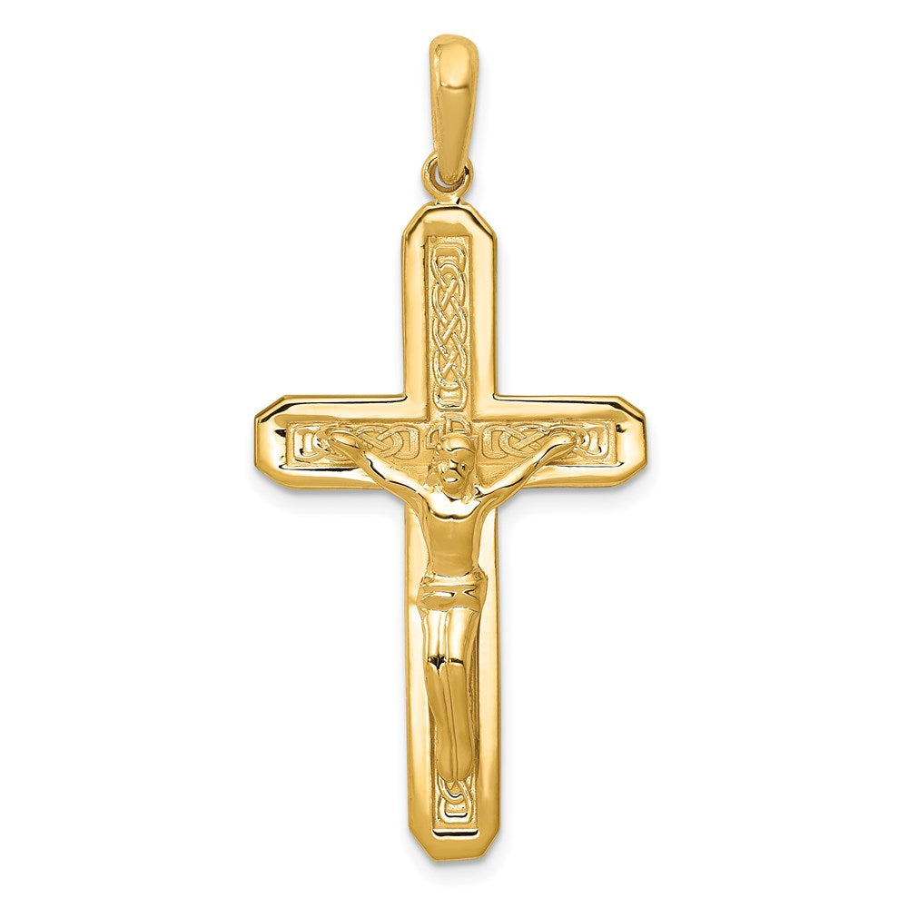 14k Polished Crucifix Pendant, 44 x 21 mm