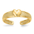 14k Heart Toe Ring, 1.4 g