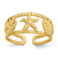 14k Starfish and Shells Toe Ring
