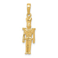 14k Polished 3-D Toy Soldier Pendant, 28 x 7 mm