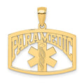 14k Cut-Out PARAMEDIC Charm, 17.1 x 24.65 mm