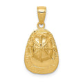 14k 3-D Firefighter Helmet Pendant, 14 x 12 mm