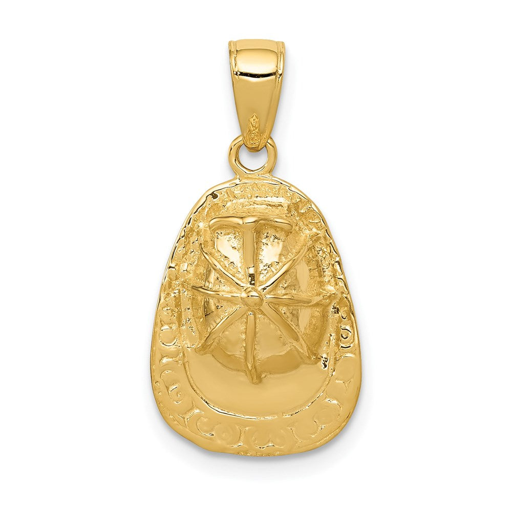 14k 3-D Firefighter Helmet Pendant, 14 x 12 mm