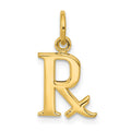 14k Prescription Symbol RX Charm, 22 x 10 mm