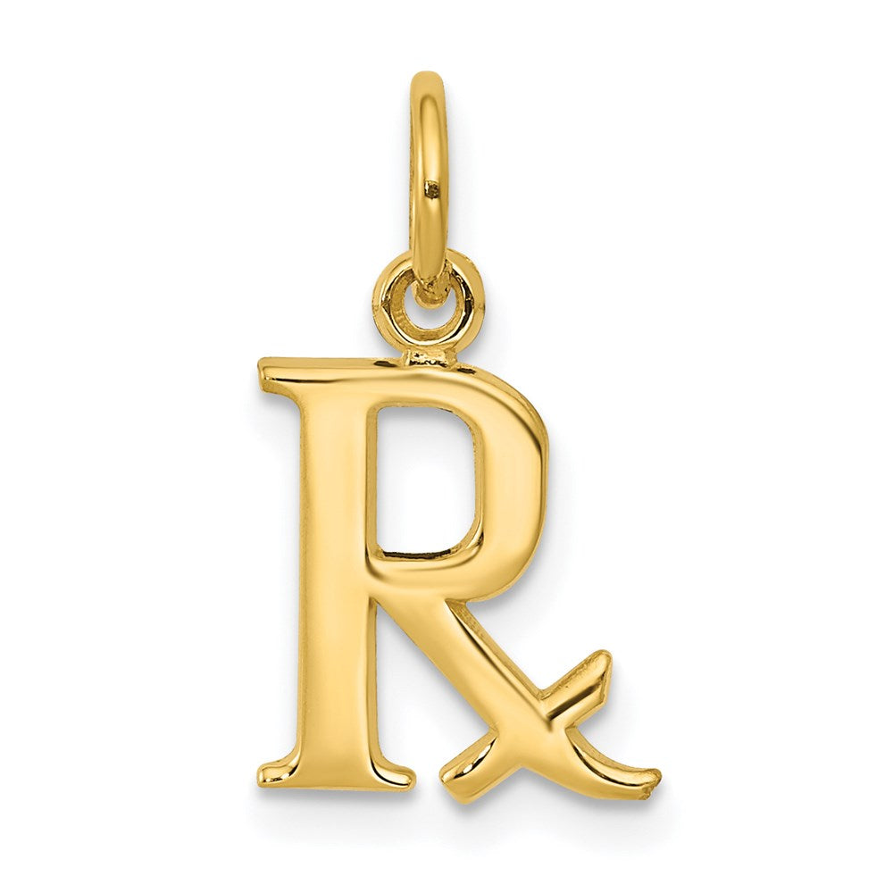 14k Prescription Symbol RX Charm, 22 x 10 mm