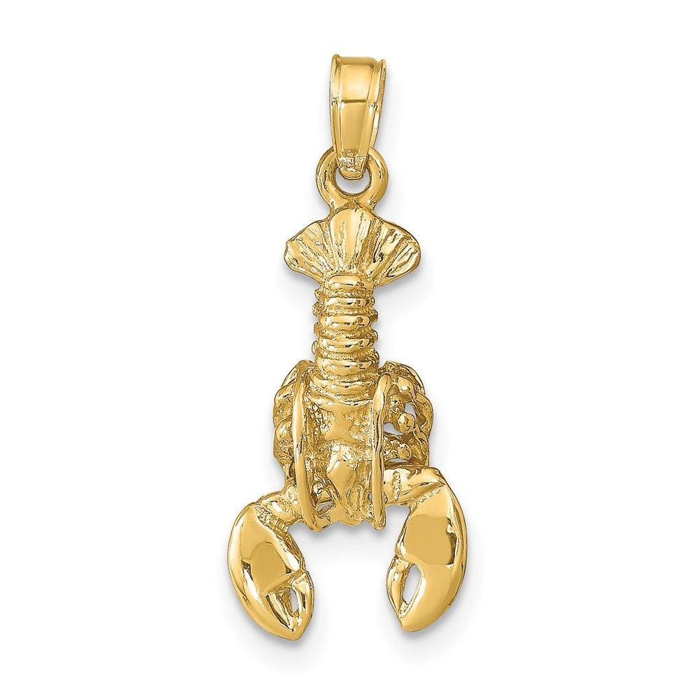 14k Lobster with Moveable Claws Pendant, 24 x 9 mm