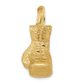 14K Hollow Polished 3-D Large Boxing Glove Pendant, 36.72 x 13 mm