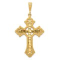 14k Diamond-cut Celtic Cross Pendant, 48 x 25 mm