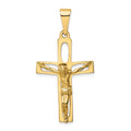 14k Polished Crucifix Pendant, 44 x 24 mm