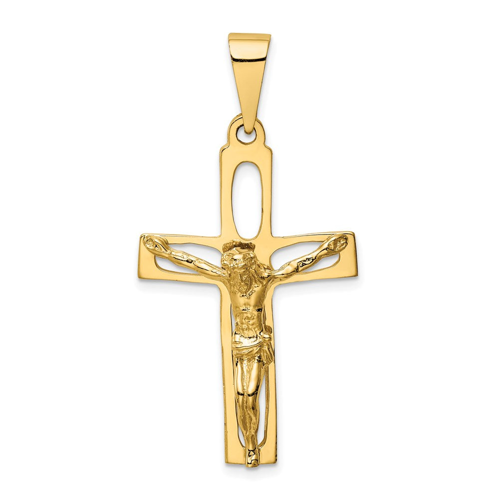 14k Polished Crucifix Pendant, 44 x 24 mm