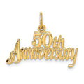 14k 50th ANNIVERSARY Charm, 16 x 24 mm