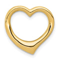 14K Polished Floating Heart Chain Slide, 15.5 x 15.5 mm