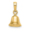 14k 3-D Moveable Bell Pendant, 15 x 9 mm