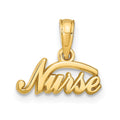 14k NURSE Pendant, 12 x 12 mm