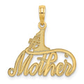 14k #1 MOTHER Charm, 19.5 x 22.3 mm