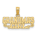 14k GRANDMA'S GIRL Charm, 11.25 x 19.63 mm