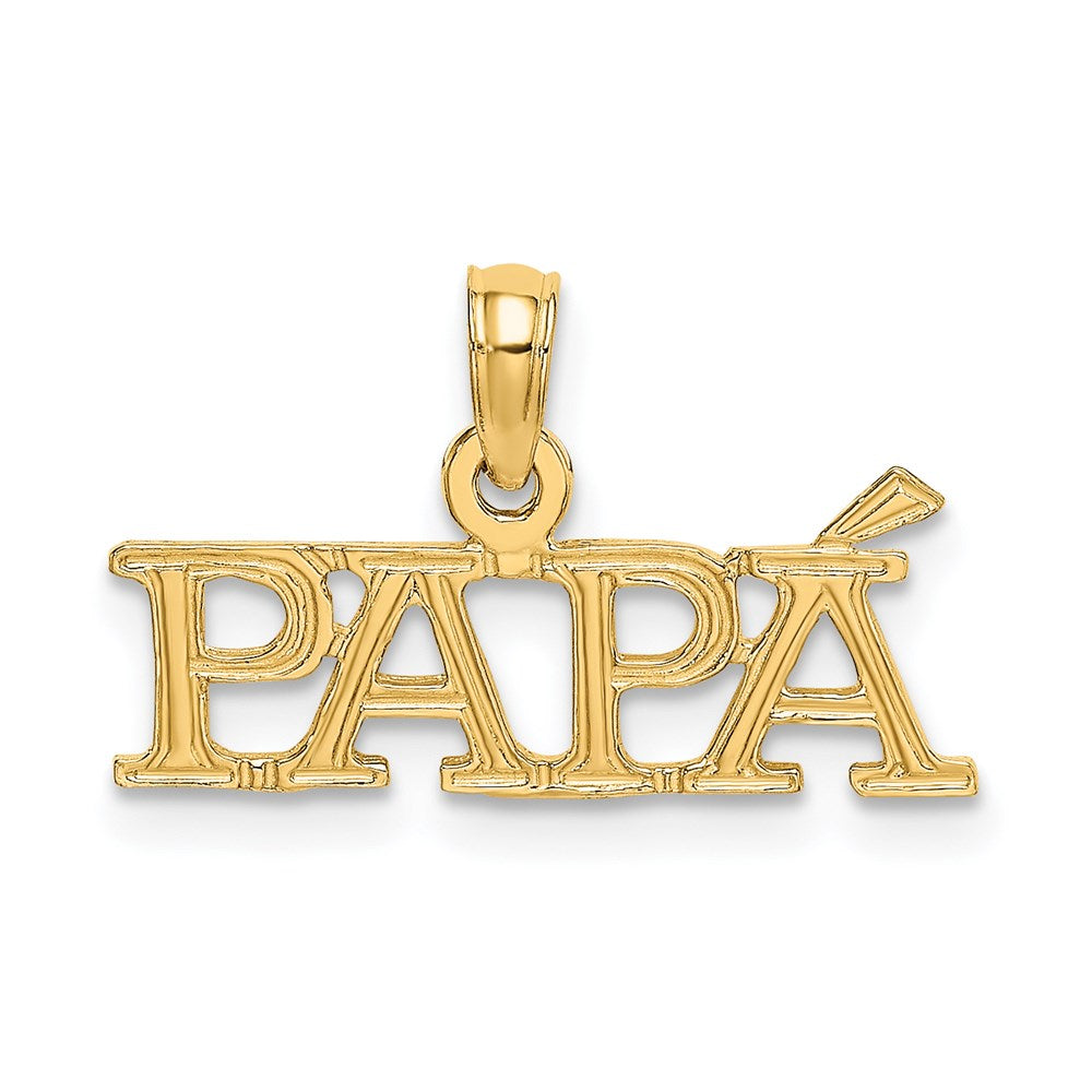 14k PAPA Charm, 11.9 x 20.2 mm