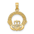 14k Claddagh Charm, 20 x 15 mm