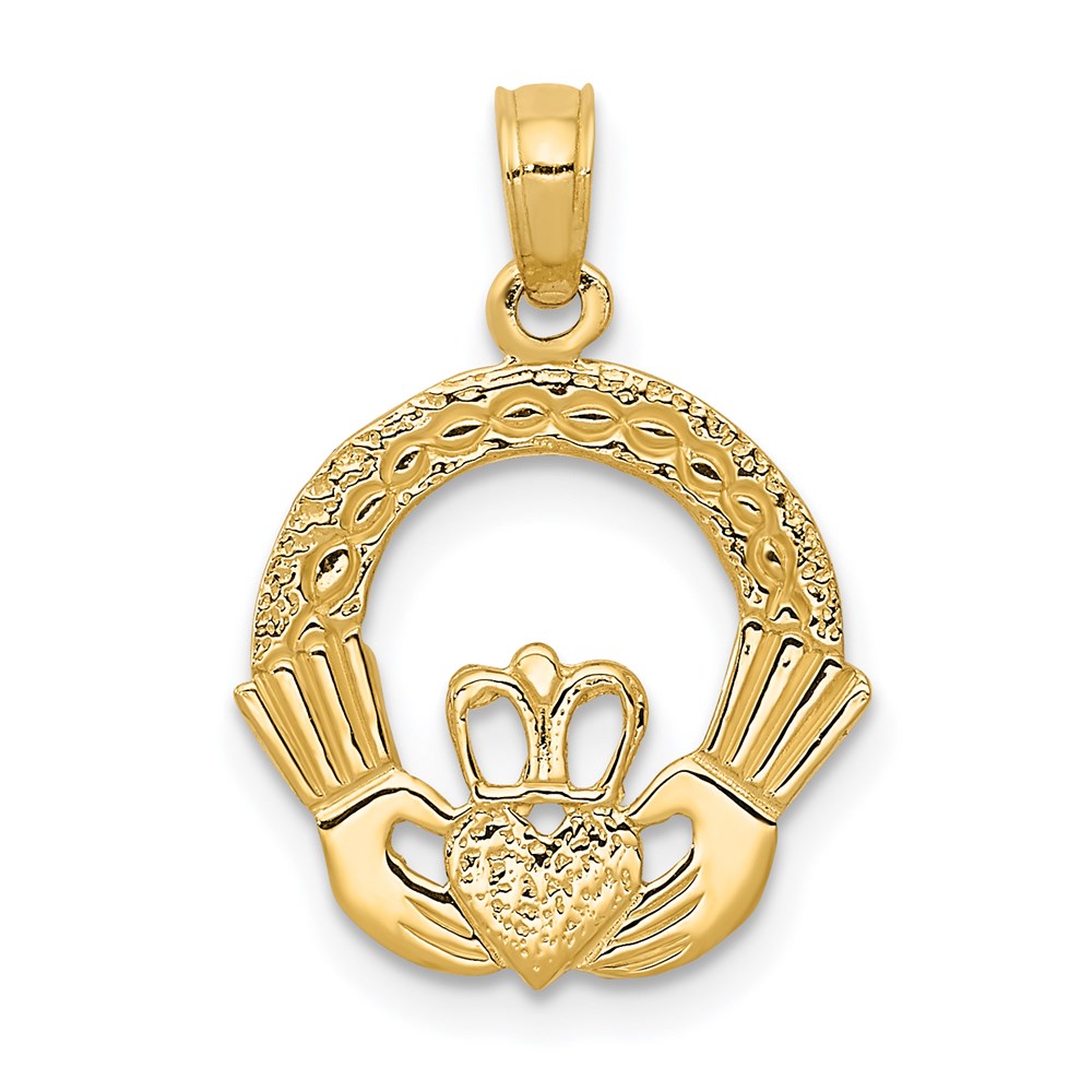 14k Claddagh Charm, 20 x 15 mm