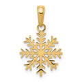 14k Snowflake Pendant, 20 x 14 mm