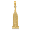 14k EMPIRE STATE Building Pendant, 32 x 8 mm