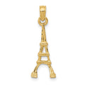 14k Eiffel Tower Pendant, 24 x 9 mm